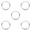 5Pcs Silver Drum Vibration Rings Bass Drum Hoop Protector Enhancer 7