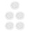 5Pcs Transparent PVC Round Tablecloth Waterproof Elastic Edge Cover 8