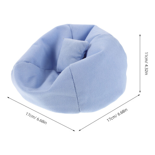 Sky-Blue Soft Mini Doll Sofa Foam Seat for Car Dashboard Display 1