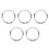 5Pcs Silver Drum Vibration Rings Bass Drum Hoop Protector Enhancer 6