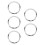5Pcs Silver Drum Vibration Rings Bass Drum Hoop Protector Enhancer 4