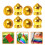 40Pcs Gold Plastic Flagpole Topper Elegant Ball Ornament for Flags 9