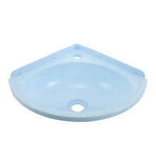 Sky-Blue Floating Wall Hung Plastic Bathroom Basin