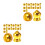 40Pcs Gold Plastic Flagpole Topper Elegant Ball Ornament for Flags 6