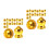 40Pcs Gold Plastic Flagpole Topper Elegant Ball Ornament for Flags 7