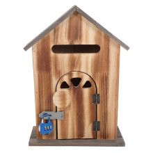 Wall-Mount Wooden Mailbox Light Brown Creative House Design