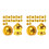40Pcs Gold Plastic Flagpole Topper Elegant Ball Ornament for Flags 3