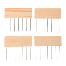 4Pcs Artist Paint Tools Wood Handle Texture Combs for Canvas Painting