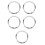 5Pcs Silver Drum Vibration Rings Bass Drum Hoop Protector Enhancer 5