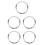 5Pcs Silver Drum Vibration Rings Bass Drum Hoop Protector Enhancer 9