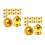 40Pcs Gold Plastic Flagpole Topper Elegant Ball Ornament for Flags 8
