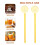 2Pcs Glass Bar Stir Sticks Lemon Design for Mixed Drinks 8