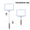 ABS Hand Held Sign Double-Sided Portable Tour Guide Stand 8