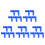 25Pcs Blue Rubber Plug Caps Durable Replacement Boots 8