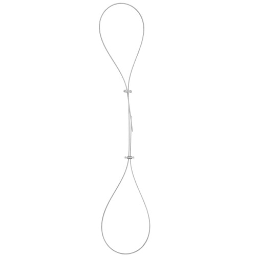 2Pcs Silver Curtain Hanging Wire Kit Metal Adjustable Reliable 1