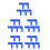 25Pcs Blue Rubber Plug Caps Durable Replacement Boots 3