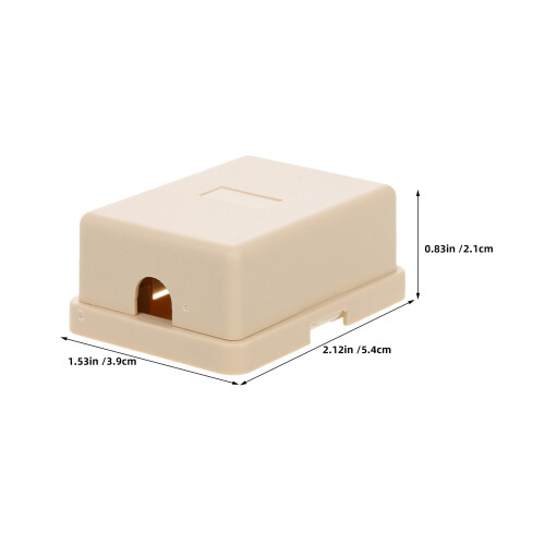 20Pcs Single Hole Phone Line Cable Splitter Plastic Junction Box Beige 2