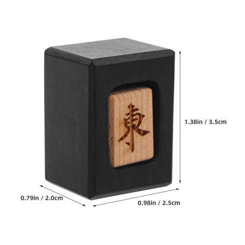 Compact Ebony Wood Mahjong Wind Indicator Multi-Color Game Tool 1