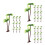 30Pcs Miniature Palm Tree Models Plastic Green Fake Tropical Decor 9