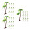 30Pcs Miniature Palm Tree Models Plastic Green Fake Tropical Decor 5