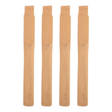 4Pcs Wood Handle Replacement Light Brown for Garden Tools