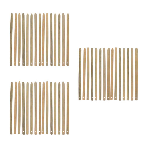 45Pcs Bamboo DIY Folding Fan Frame Multi Color Handmade Fan Ribs Set 2
