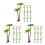 30Pcs Miniature Palm Tree Models Plastic Green Fake Tropical Decor 4