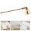 2Pcs Elegant Gold Metal Flame Snuffer Bell Shape with Extended Handle 8