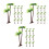 30Pcs Miniature Palm Tree Models Plastic Green Fake Tropical Decor 8