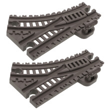 4Pcs Plastic Replacement Train Track Sets for Toy Train Play Black