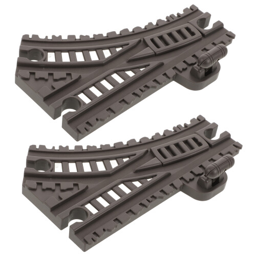 4Pcs Plastic Replacement Train Track Sets for Toy Train Play Black