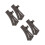 4Pcs Plastic Replacement Train Track Sets for Toy Train Play Black 4