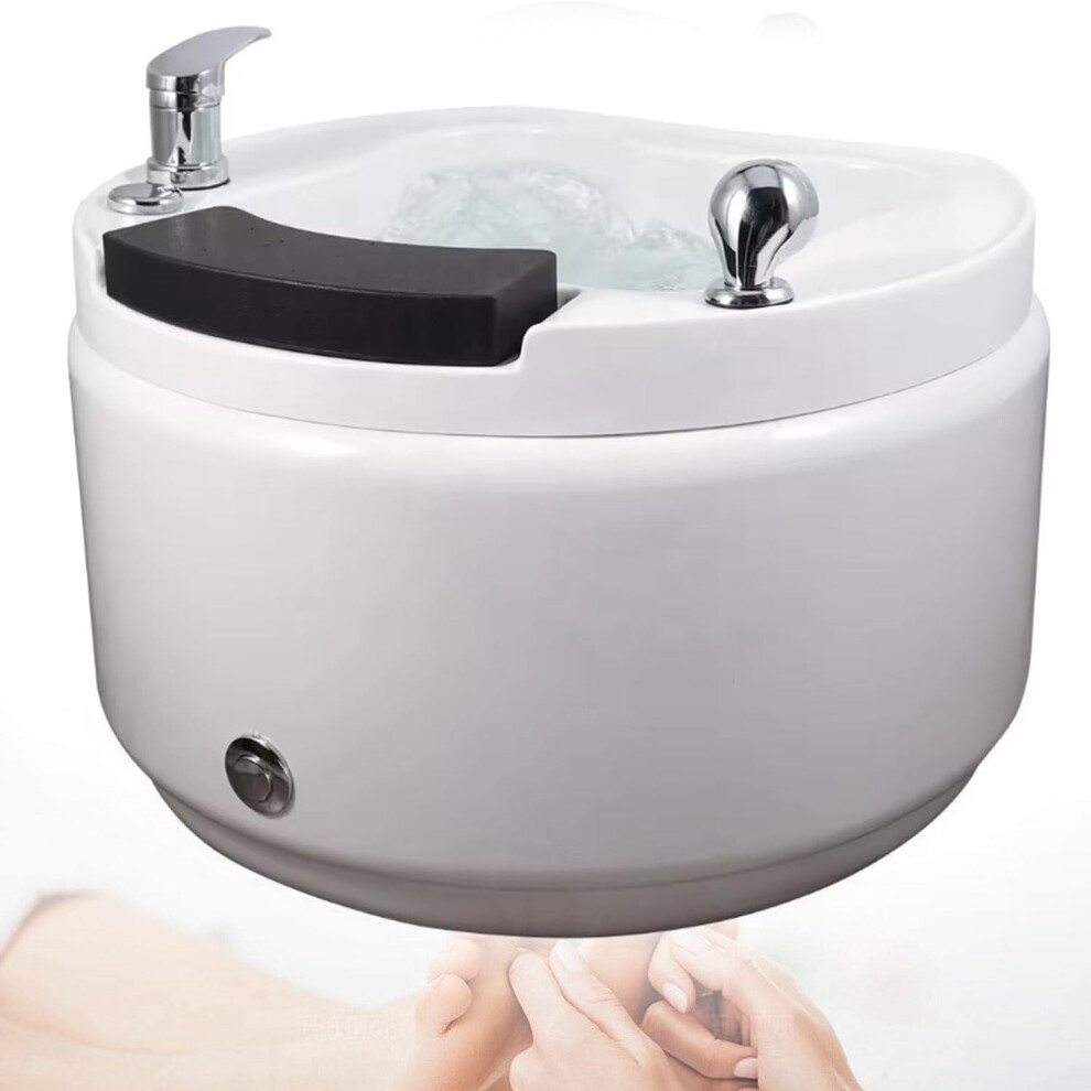 Heated Acrylic Foot Spa with Bubble and Vibration Massage, Deep Basin Pedicure Bath for Salon and Home