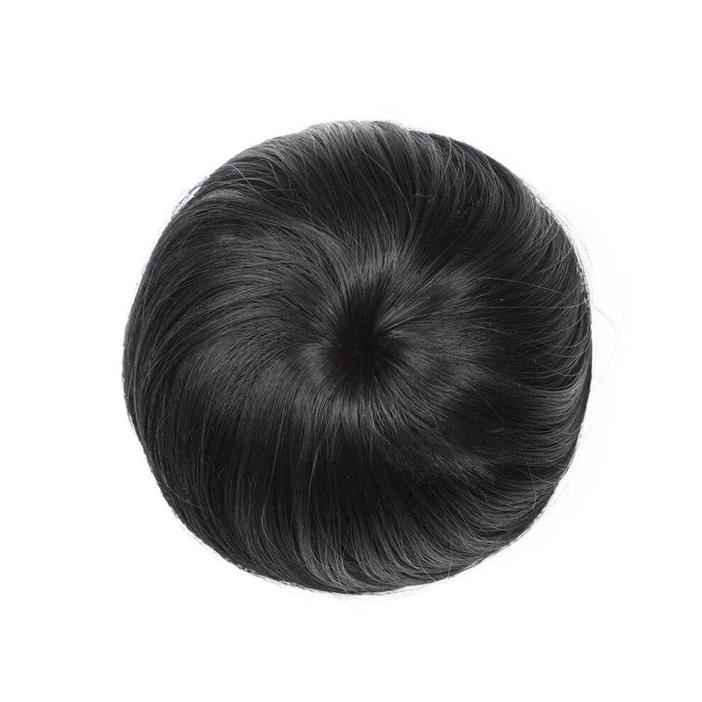 Unisex Hair Bun Extension Clip In Messy Bun Hairpiece Synthetic Updo Wig Accessory #2 1Pc