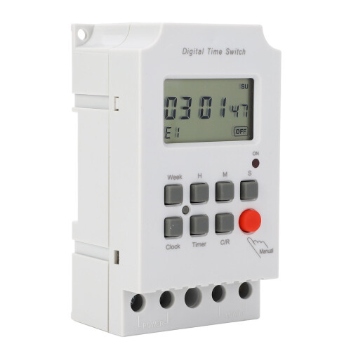 Heavy Duty Digital Timer With 28 Groups Program Microcomputer Control Power Timer Switch Programmable Electronic Time Control With Battery Backup And