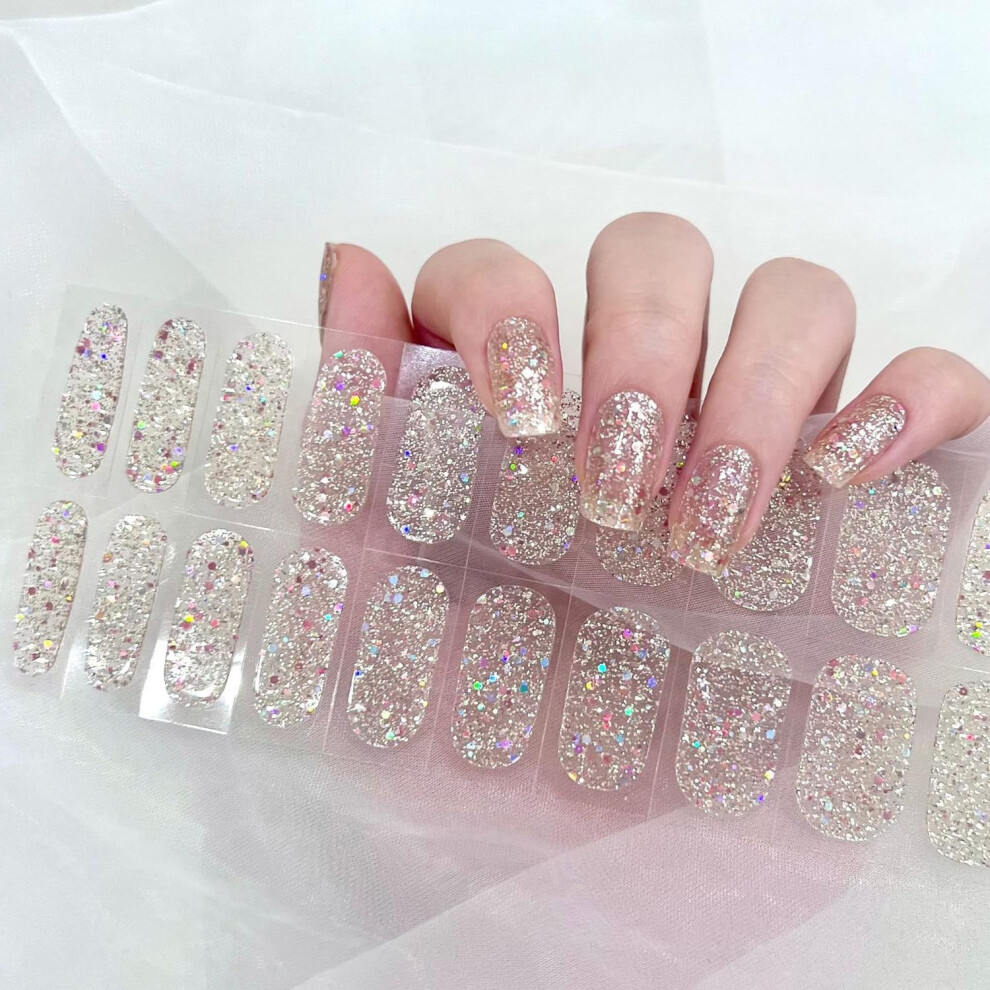 Light Gel Nail Stickers No Uv Semi Cured, Salonquality Diy Reusable Manicure Kit Gel2017