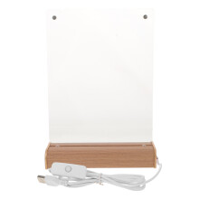 -Fotorahmen Mit Holzbasis Eleganter Schreibtischhalter