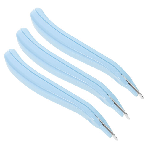 15Pcs Abs+iron Staple Removal Tool Portable Nail Extractor Sky-Blue 1