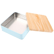 3Pcs Metal Cookie Tins with Lids Sky-Blue for Snack Storage and Gifts