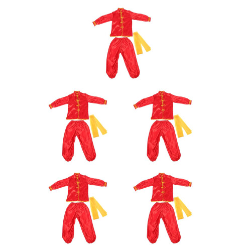 5Sets Lightweight Kids Martial Arts Suit Versatile Kung Fu Performance 2