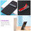 2Pcs Black Adjustable Angle Phone Ring Holder Aluminum Alloy Stand 10
