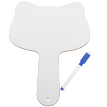 2Sets Daily Use White Wooden Dry Erase Classroom Answer Paddles
