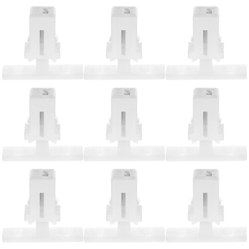 40Sets Plastic+iron Door Push Latch White Trash Bin Lock Replacement 2