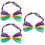 3Pcs Unique Bow Tie for Men Multi Color Adjustable Bowties for Parties 9