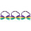 3Pcs Unique Bow Tie for Men Multi Color Adjustable Bowties for Parties 6