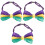 3Pcs Unique Bow Tie for Men Multi Color Adjustable Bowties for Parties 5