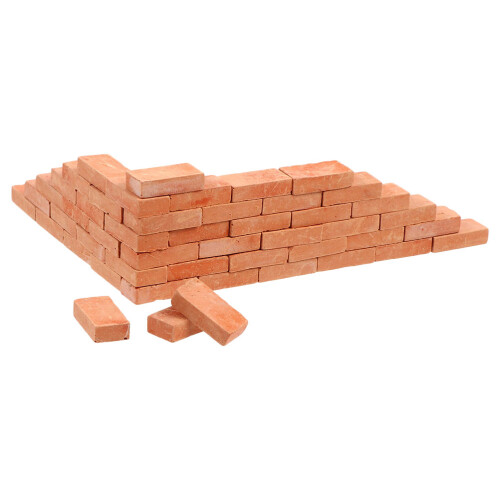240Pcs Light Brown Miniature Bricks Clay for Craft & Model Decor