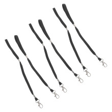 18Pcs Black Elastic Ski Glove Wrist Straps for Kids Detachable Safety
