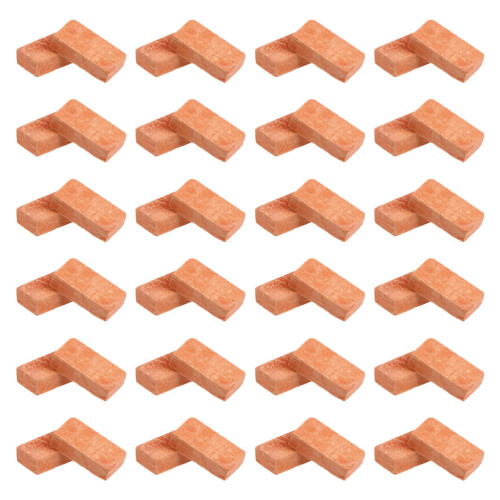 240Pcs Light Brown Miniature Bricks Clay for Craft & Model Decor 2