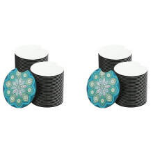 100 stuks sublimatie auto-onderzetters, blanco, voor auto-bekeronderzetters, schilderprojecten, sublimatieaccessoires
